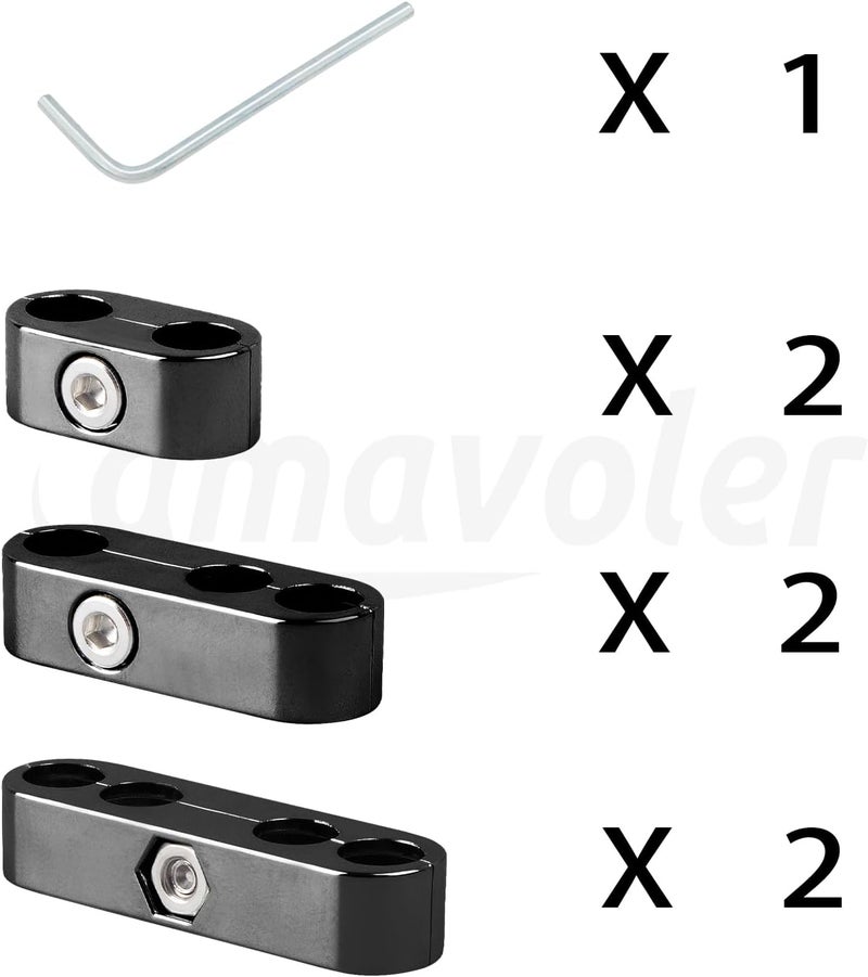 amavoler 6 Pcs Universal Spark Plug Wire Separators Kit Plasitic Fit for All 7mm 8mm 9.5mm Wire. (Black) - Image 4